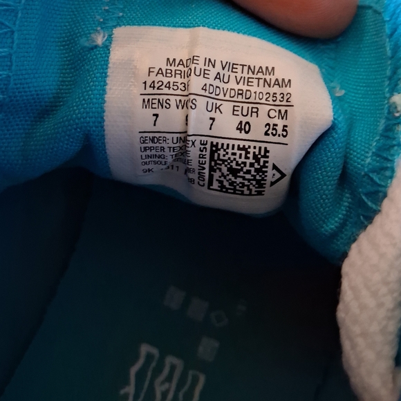 Converse Blue and White Chuck Taylor Sneakers - Picture 4 of 8